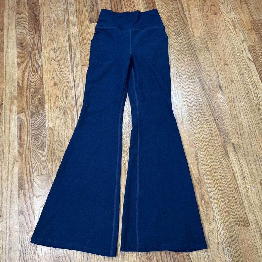 Beyond Yoga Spacedye High Waisted Bell Bottom Flare Leggings Navy Blue Medium
